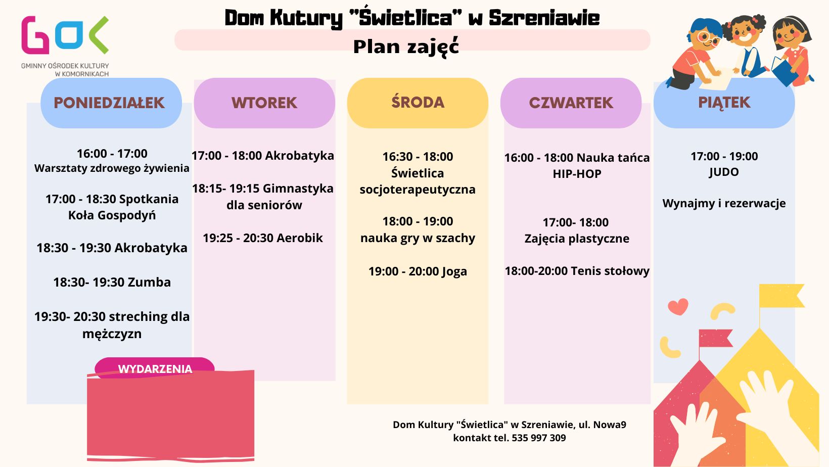 Dom Kultury ,,Świetlica” w Szreniawie zaprasza