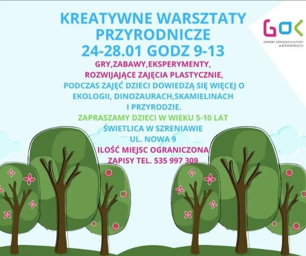 Kreatywne warsztaty przyrodnicze