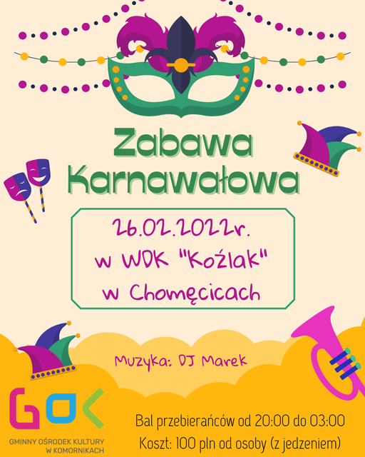 Zakończenie karnawału w WDK „Koźlak”