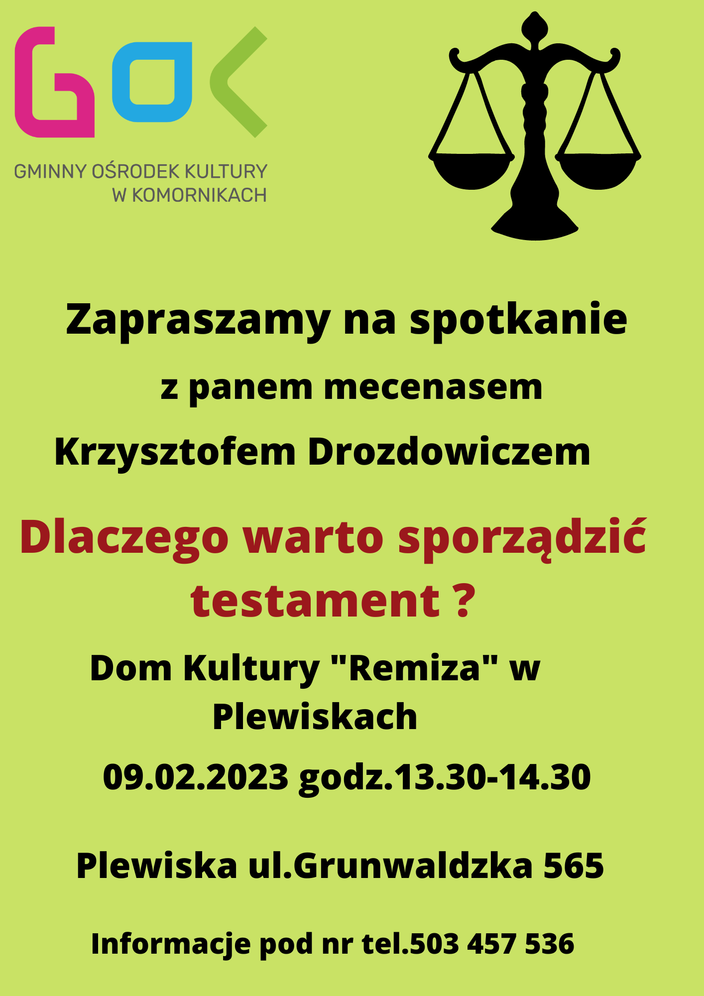 Dlaczego warto sporządzić testament? – spotkanie z mecenasem